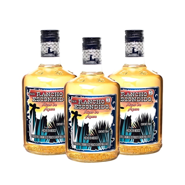 Pack De 3 Licor De Agave Rancho Escondido 750Ml