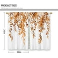 thumbnail image 2 of Eucalyptus Orange Leaves Kitchen Curtains Botanical Floral Plant Small Short Cafe Window Curtains Flower Rod Pocket Bathroom Window Drapes Treatment Tier Curtains 2 Panels (26x36 Inch), 2 of 6