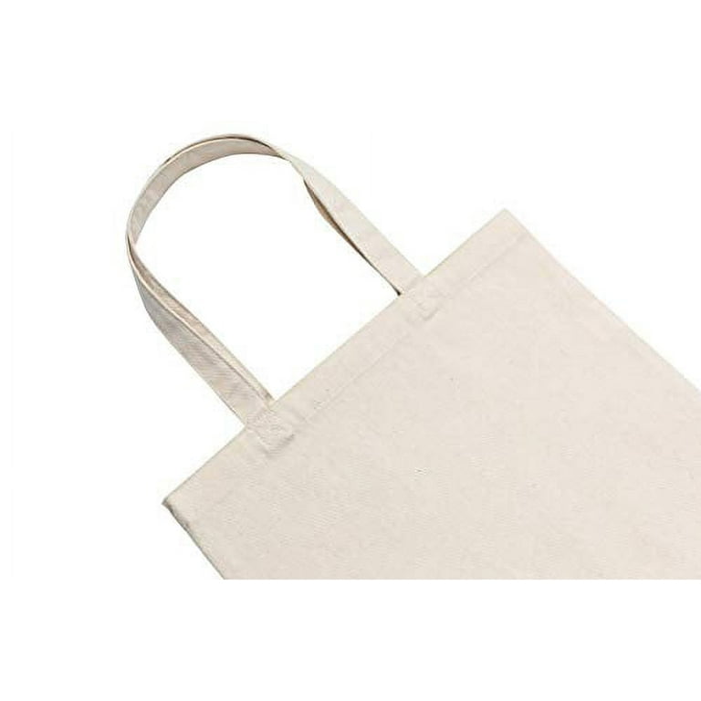 Acoavo 2Pcs Cotton Canvas Tote Bags 15.7 L x 13 H x 3.9 W DIY Crafts  Blank Plain Natural Canvas Bag,Great Wedding Gift