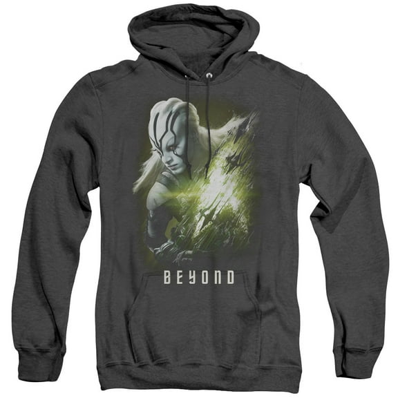 Star Trek Beyond Jaylah Poster Adult Heather Hoodie Sweatshirt Black
