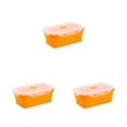 thumbnail image 2 of ZheElen Silicone Lunch Box Food Grade Silicone For Safe And Healthy Meals On Go orange 1200ml 3Set, 2 of 6