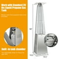 thumbnail image 4 of Costway 90'' Tall Pyramid Patio Heater Quartz Glass Tube Flame Heating 42000 BTU W/ Wheel, 4 of 11
