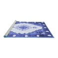 thumbnail image 2 of Ahgly Company Machine Washable Indoor Round Abstract Blue Contemporary Area Rugs, 8' Round, 2 of 4