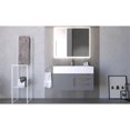 thumbnail image 3 of Castello USA Nile 36" Gray Wood Floating Vanity with White Top and Gold Trim, 3 of 8