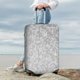 thumbnail image 4 of Uemuo Silver Mosaic Printed Washable Luggage Cover - Fashion Suitcase Protector Fits 18-32 Inch Luggage -Small, 4 of 9