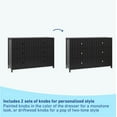 thumbnail image 5 of Graco Teddi 6 Drawer Nursery Double Dresser, Black, 5 of 16