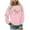 04-Pink, variant on ShomPort Christmas Tops For Women Fall Long Sleeve Crewneck Sweatshirts Casual Striped Pullover Tunics Tops Sweater
