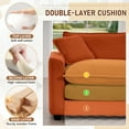 thumbnail image 6 of Muumblus 46" Accent Chair with Ottoman, Oversized Indoor Lounge Chair, Corduroy Sofa Armchair with Footstool, Orange, 6 of 10