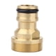 thumbnail image 1 of Conector de grifo de cocina Conectores de manguera de jardín de latón universal Conector de tubería de agua Adaptador de manguera mezcladora de manguera roscada de latón macizo para conector de grifo, 1 of 5