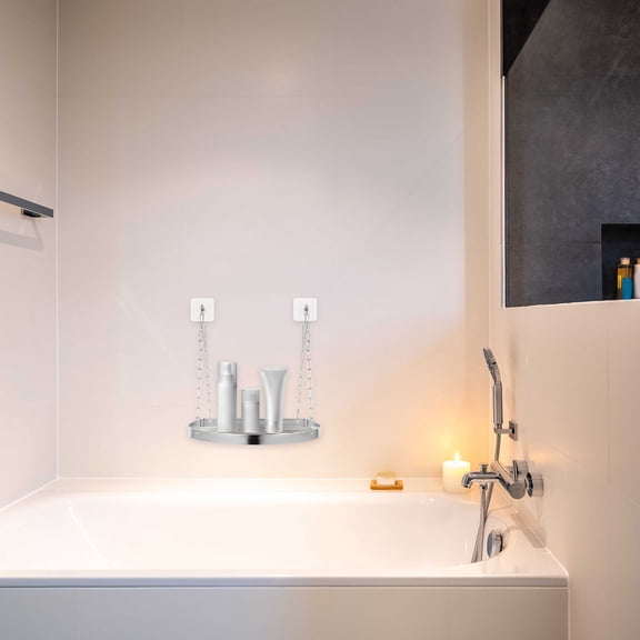 CTIRCHIU Wall Mounted Stainless Steel Shelf Organizer No Drill Hanging Storage Rack