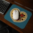 thumbnail image 2 of Heart Pizza Pie Love Low Profile Thin Mouse Pad Mousepad, 2 of 3