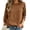 #01 Brown, variant on Jinhomg 3/4 Sleeve Sweatshirts for Women Solid Color Crewneck Casual Tops Loose Fit Basic Pullover Sweatshirts Fall Winter Clothes Pink,S