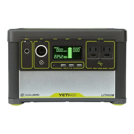 Goal Zero Yeti 400 Lithium Portable Power Station - Power bank - 39.6 Ah - 300 Watt - 10 A - 7 output connectors (USB, power, automobile cigarette lighter, DC jack 6 mm)