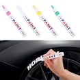 thumbnail image 3 of Pebbuoy Car Paint Pen 12 Colors Quick Dry Waterproof Oil Based Medium Tip Metal Wood Fabric Plastic Rock Painting Glass Industrial Marker Pen, 3 of 7