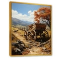 thumbnail image 2 of Designart "Memory Of An Old Carriage Cart In Watercolor I" Old American Cart Floater Framed Canvas Prints, 2 of 5