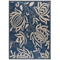 thumbnail image 2 of Safavieh Courtyard Crystal Floral Indoor/Outdoor Area Rug, Blue/Natural, 8' x 11', 2 of 10