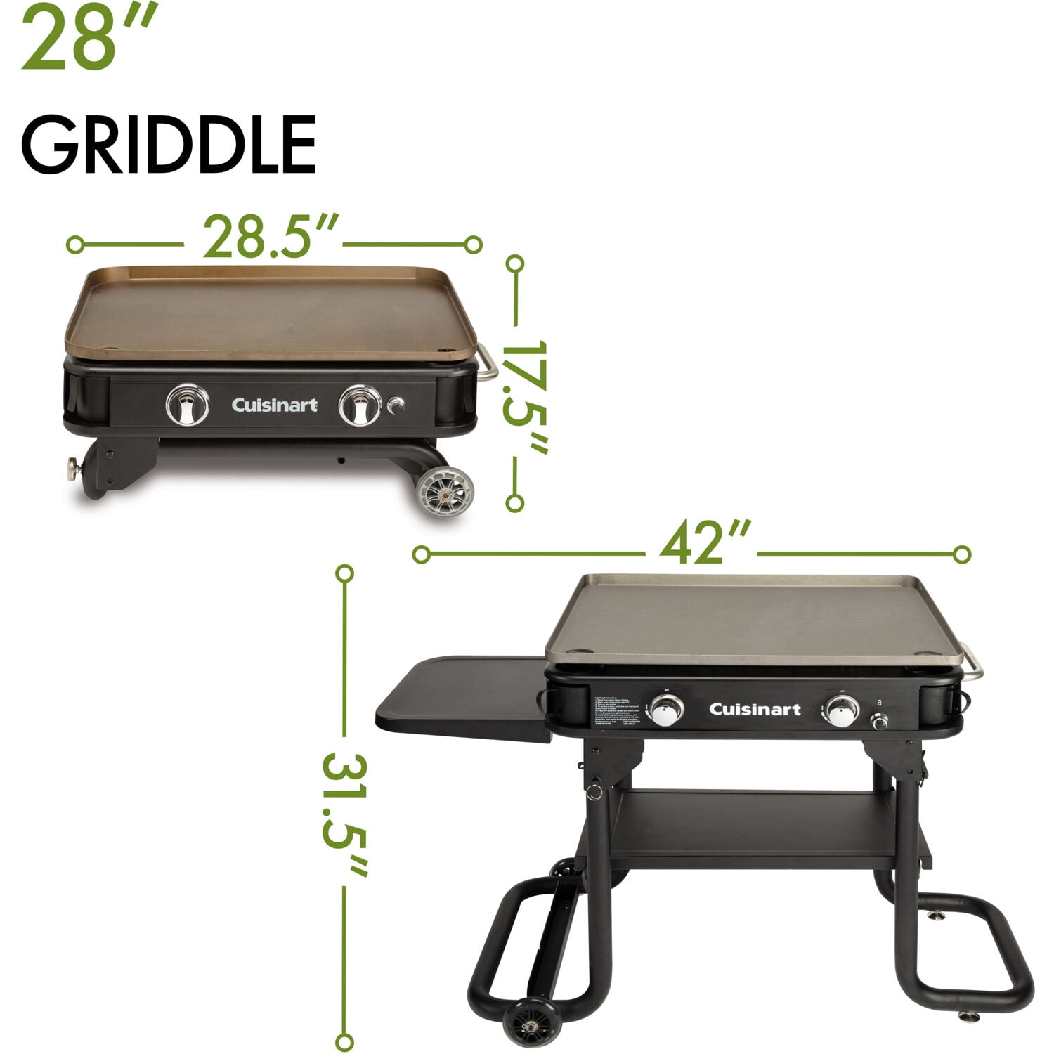 Cuisinart 2-Burner Flat Top Propane Gas Grill