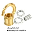thumbnail image 4 of Uxcell Alloy Ceiling Hook 22mmx28mm for Ceiling Pendant Light Plate Electrophoretic Gold, 4 of 5