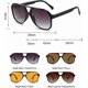 thumbnail image 4 of Retro Polarised Sunglasses for Women Men Oversized Vintage 70s Pilot Sunglasses Large Frame Classic Double Bridge Retro Glasses Anti UV400, 4 of 5