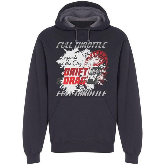 Full Throttle, Drift Drag Hoodie Men -Image by Shutterstock, Male 3X-Large