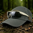 thumbnail image 3 of Gorra deportiva transpirable de malla para exteriores con paneles para sujetar insignias: gorra táctica ajustable para senderismo, caza y pesca con soportes para gafas de sol., 3 of 6
