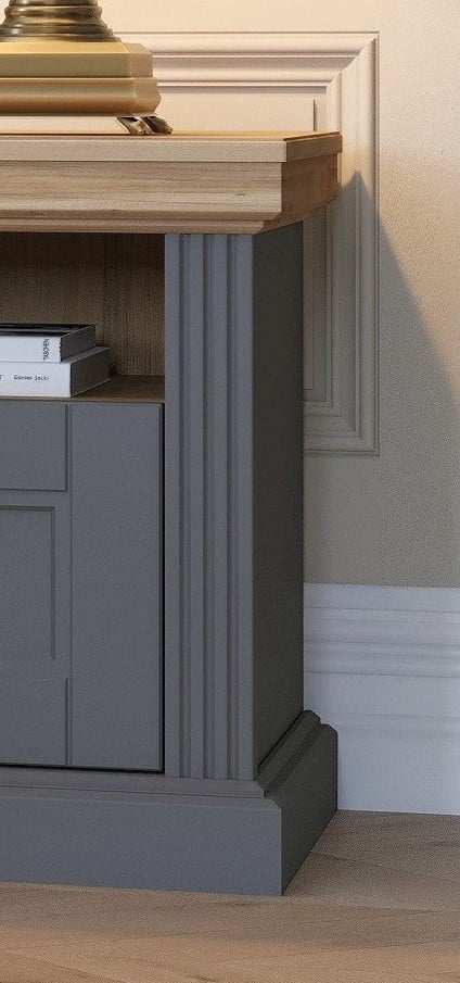 Tara One Drawer Nightstand in Gray