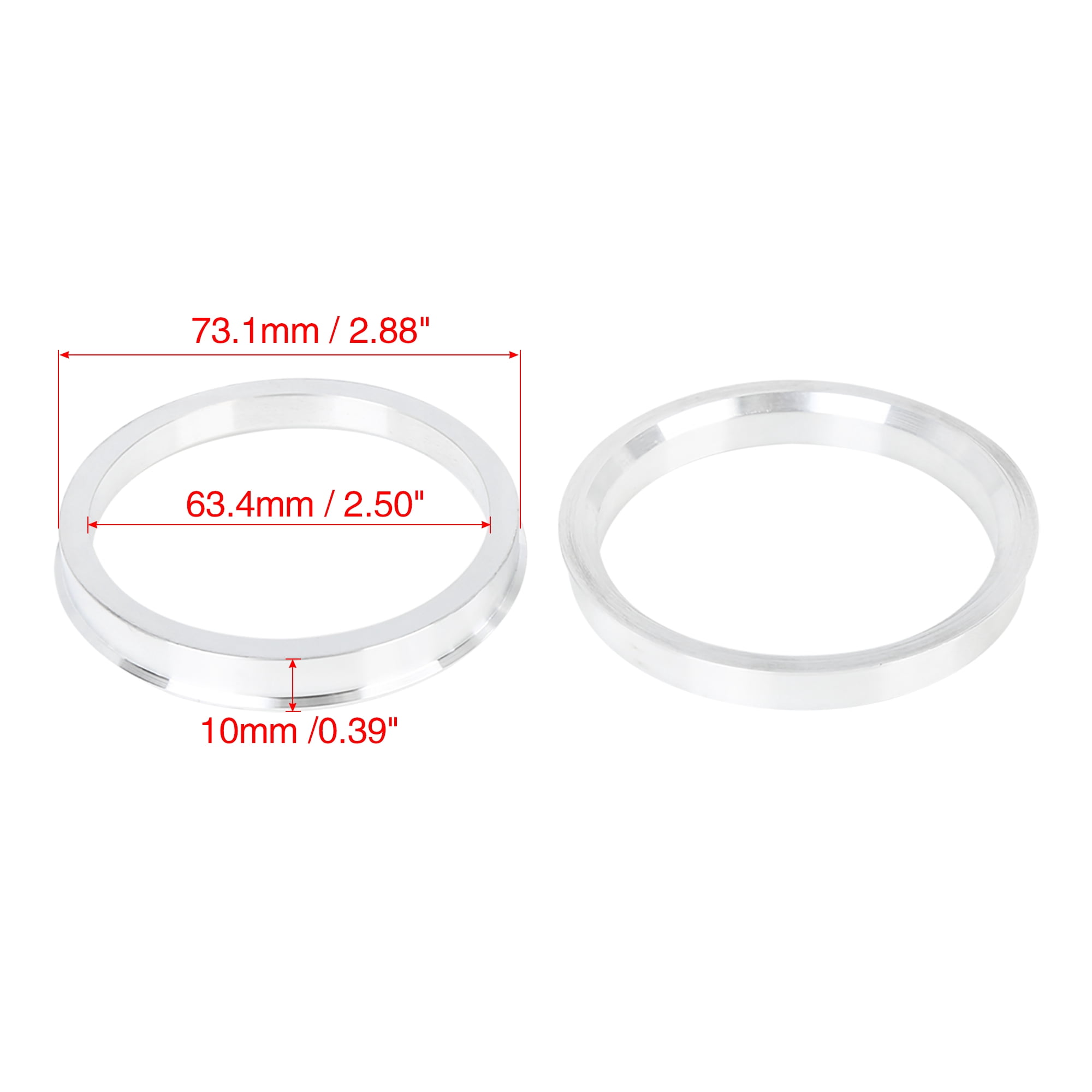 Unique Bargains 4pcs Car Hub Centric Rings Wheel Bore Spacer 73.1 to 63.4 mm