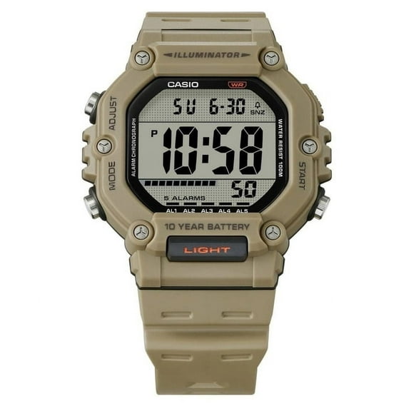 Casio Digital Resin Strap Quartz AE-1600H-5AV 100M Men's Watch