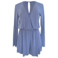 thumbnail image 5 of Womens Casual Stretch Long-Sleeve Plunging Deep V-Neck Romper Playsuit, 5 of 6