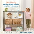 thumbnail image 4 of ECR4Kids Streamline 3-Shelf Double-Sided Storage Cabinet, 36in, Classroom Furniture, Grey Wash, 4 of 9