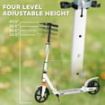 thumbnail image 3 of Adjustable Height Kids Scooter - Foldable Design, White, Ages 6-12 - Smooth Ride with Dual Brakes & Shock Absorption for Outdoor Fun, 3 of 7