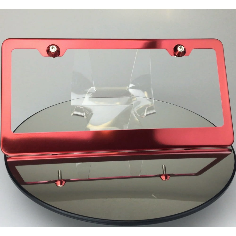 Regular Style Powder Coated Candy Red Stainless Steel License Plate