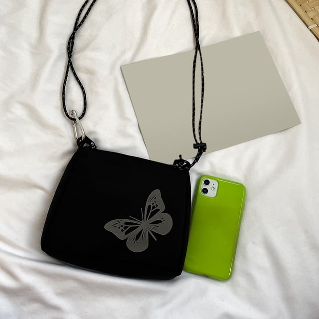 Bolsa cruzadas de tela Oxford para mujer, bandolera reflectante de mariposa para calle Tmvgtek Para Estrenar