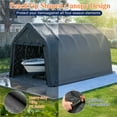 thumbnail image 4 of LZBEITEM Carports 13x20 ft Heavy Duty Car Canopy Garage with Removable Doors Galvanized Frame Portable Carport Canopy Outdoor Storage Shelter with All-Season Tarp for Car Boat Truck, 4 of 14
