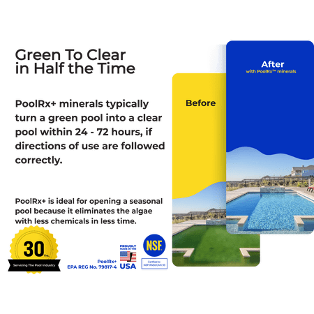 Pool Rx  Black/White 6-Month Swimming Pool Mineral Algicide, 1 Tablet Treats 20k-30k Gallons of water