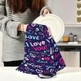 thumbnail image 6 of SKYSONIC Valentine's Day Love Heart Kitchen Towel Set of 1, Super Soft Absorbent Hand Towel Tea Towel Home Restaurant Tableware Cleaning Rag for Kitchen, Hotel, Beach, Bathroom, Gym, etc., 6 of 7