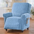 thumbnail image 5 of Collections Etc Embossed Tropical Design Stretch Furniture Cover Sage Recliner, 5 of 6