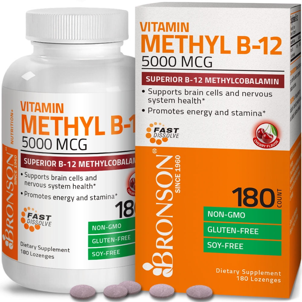 Vitamin Methyl B12 5000 mcg Superior B12 Methylcobalamin Non GMO