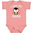 thumbnail image 3 of Inktastic I Love My Mama with Cute Penguin and Hearts Girls Baby Bodysuit, 3 of 5