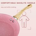 thumbnail image 2 of Peniguingy 8-Inch Pink Nonstick Egg Pan, PFOA-Free Stone Cookware Skillet, Induction Compatible, 2 of 9