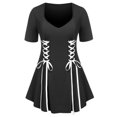 thumbnail image 1 of Camiseta de Oscilación de Talla Extra con Tiras Cruzadas Rosegal  Camisetas tallas grandes, 1 of 5