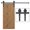Brown, variant on HOMCOM 6.6FT Sliding Barn Door Hardware Kit Barn Door Track Kit Brown