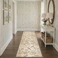 thumbnail image 4 of GENIMO 5'x7' Area Rug for Living Room, Machine Washable Non Slip Low Pile Rug for Bedroom Dining Room, Botanical Floral, Dusty Beige, 4 of 6