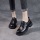 thumbnail image 5 of Zapatos planos de primavera 2022 para mujer, mocasines con cordones, piel de vaca auténtica, tacones bajos para mujer, mocasines de punta redonda y tacón grueso para mujer, 5 of 5