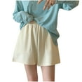 thumbnail image 2 of Lenago Shorts d'Été Grande Taille pour Femmes Mode Décontractée Poches Solides Shorts Amples pour Femmes en Solde, 2 of 7