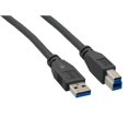 thumbnail image 1 of Câble USB 3.0 A Mâle vers B Mâle 15 Pi, Noir, 1 of 1