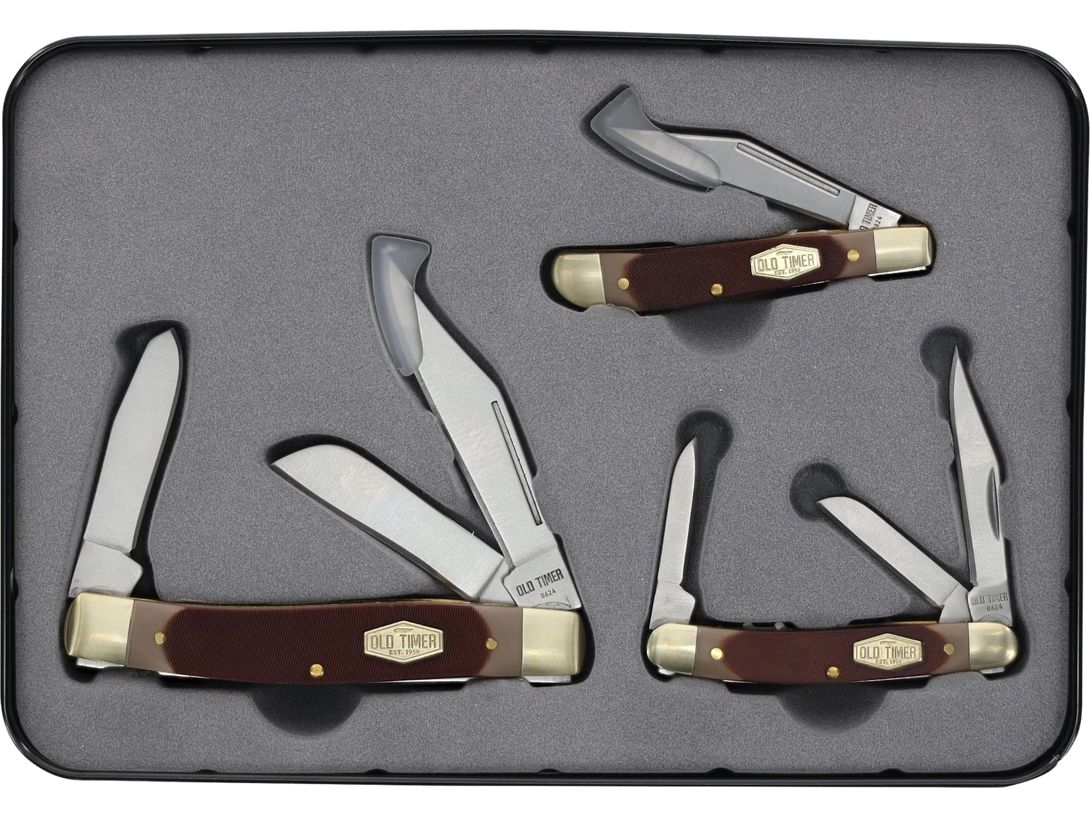 Old Timer 3 Folding Knife Gift Tin