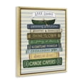 thumbnail image 2 of Stupell Industries Rustic Lodge Lake Living Books Gold Floating Frame Canvas Art, 25 x 31, by Giao Williams, 2 of 8