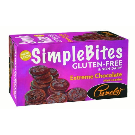 (6 Pack) Pamela's Simple Bites Mini Cookies, Extreme Chocolate, 7 Oz