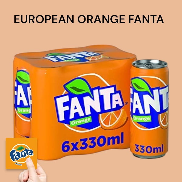 European Fanta Orange Soda 6-Pack, 330 ml
